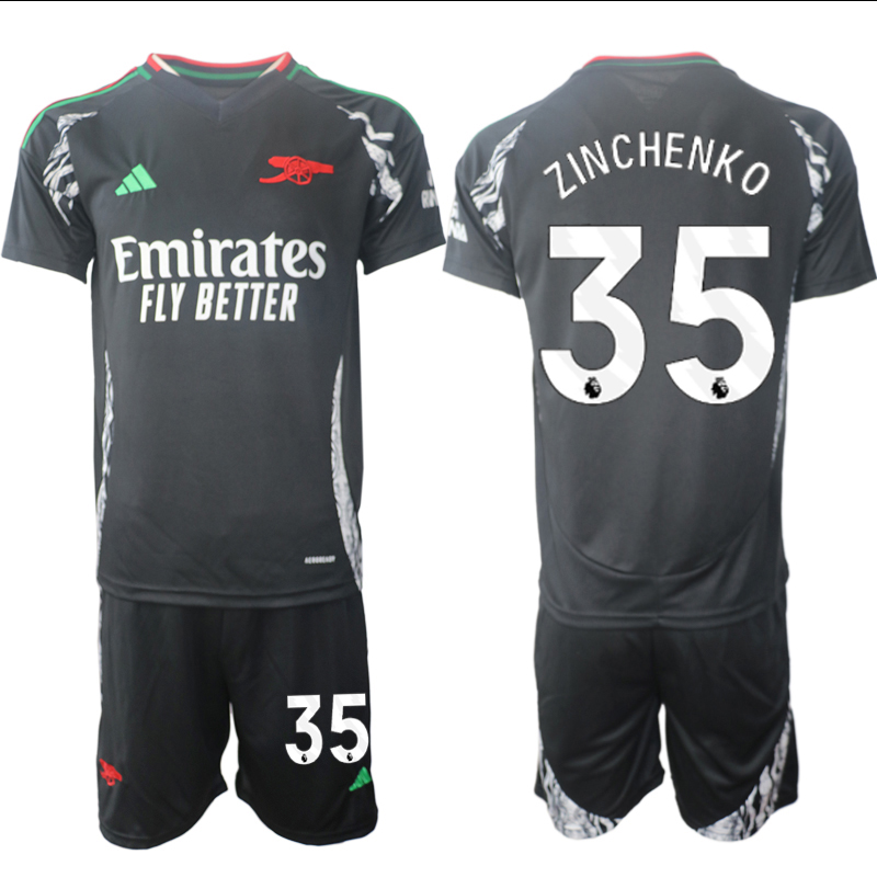 Men 2024-2025 Club Arsenal away Black #35 Soccer Jersey->arsenal jersey->Soccer Club Jersey